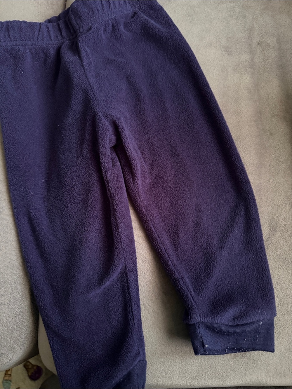 Kids Cozy Navy Fleece Bottoms